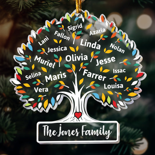 Family Tree Of Life - Personalized Acrylic Ornament