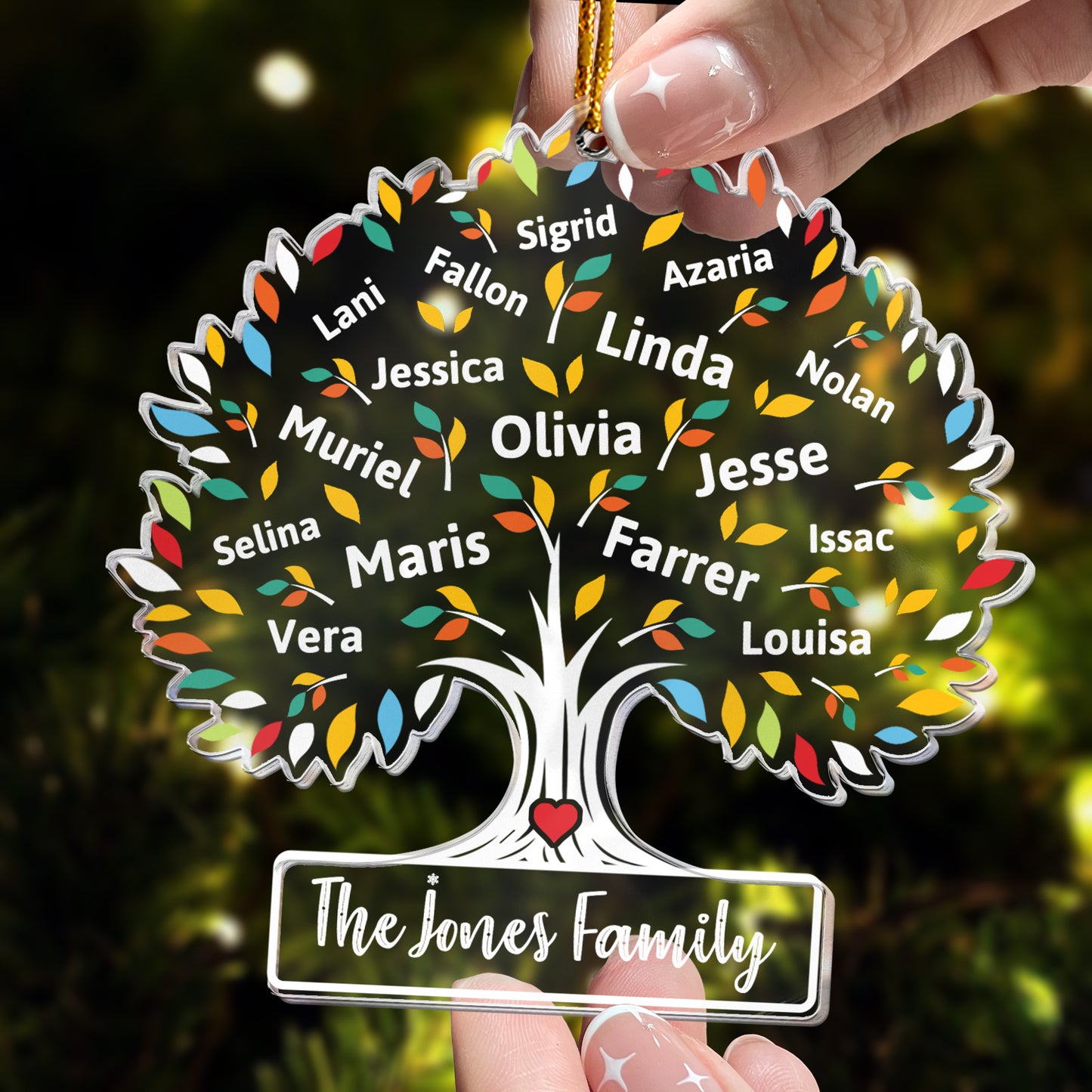 Family Tree Of Life - Personalized Acrylic Ornament