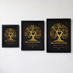 Family Tree With Names - Where Life Begins And Love Never Ends - Personalized Poster