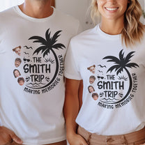 Family Vacation - Personalized Photo Matching Shirt And Baby Onesie