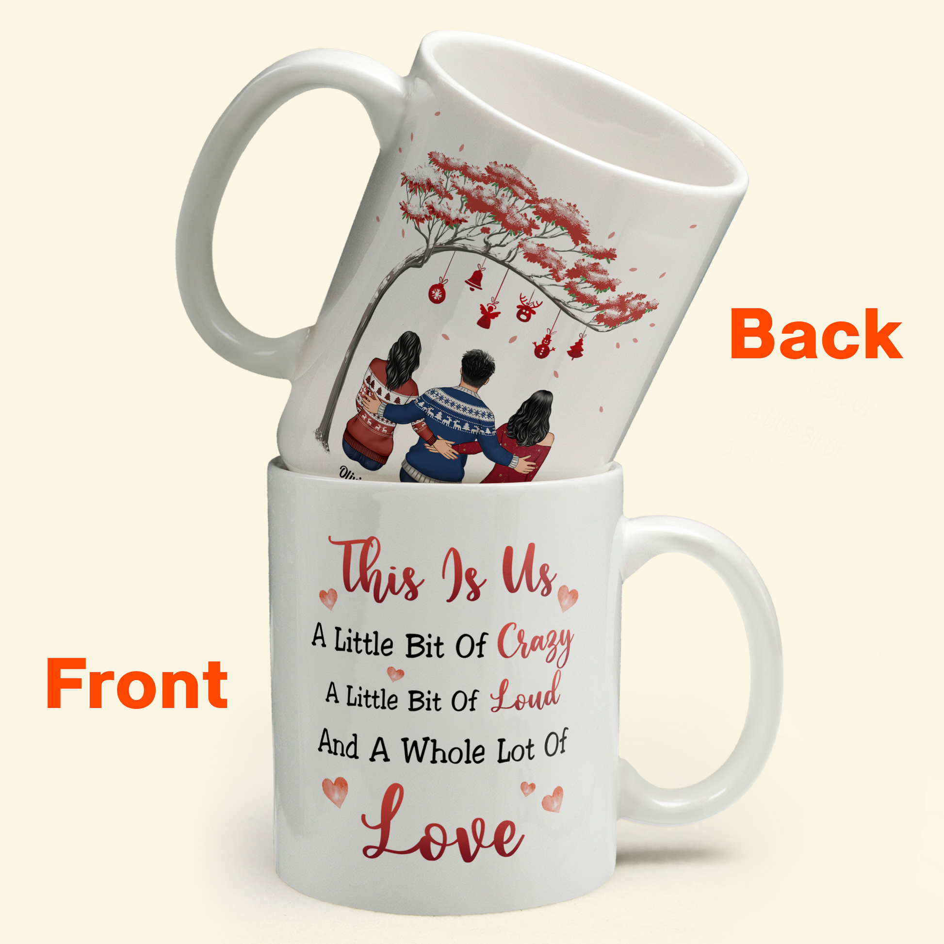 Family Where Life Begins & Love Never Ends - Personalized Mug - Christmas Gift For Family Members