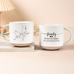 Family Where Life Begins & Love Never Ends - Personalized Pottery Mug