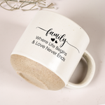 Family Where Life Begins & Love Never Ends - Personalized Pottery Mug