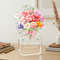 Family-Birth-Flower-Bouquet-Flowers-Gift-For-Mom,-Grandma,-Family-Personalized-Acrylic-Plaque-1
