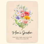 Family-Birth-Flower-Bouquet-Flowers-Gift-For-Mom,-Grandma,-Family-Personalized-Blanket-2