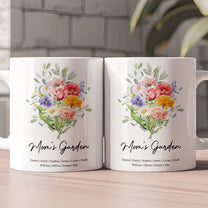 Family-Birth-Flower-Bouquet-Flowers-Gift-For-Mom,-Grandma,-Family-Personalized-Mug-2