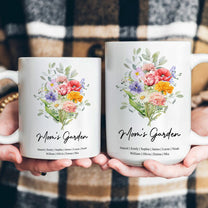 Family-Birth-Flower-Bouquet-Flowers-Gift-For-Mom,-Grandma,-Family-Personalized-Mug-4