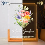 Family-Birth-Flower-Bouquet-Flowers-Gift-For-Mom,-Grandma,-Family-Personalized-Night-Light-3