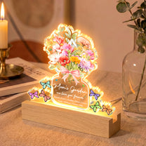 Family-Birth-Flower-Bouquet-Flowers-Gift-For-Mom,-Grandma,-Family-Personalized-Night-Light-4