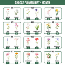 Family-Birth-Flower-Bouquet-Flowers-Gift-For-Mom,-Grandma,-Family-Personalized-Vase-9