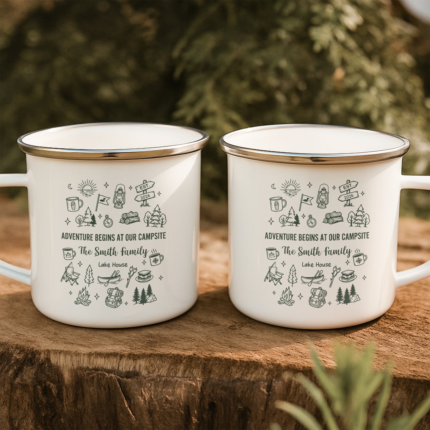 Family-Camping-Mug,-Lake-Friends-Trip,-Camper-Adventure-Enamel-Mug-Personalized-Mugs2