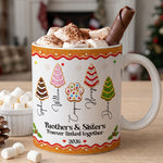 Family-Forever,-Family-Of-3,4,5,6-First-Christmas-Gingerbread-Style-Personalized-Mug-2