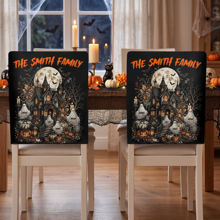 Family-Horror-Haunted-House-Personalized-Chair-Back-Cover-1