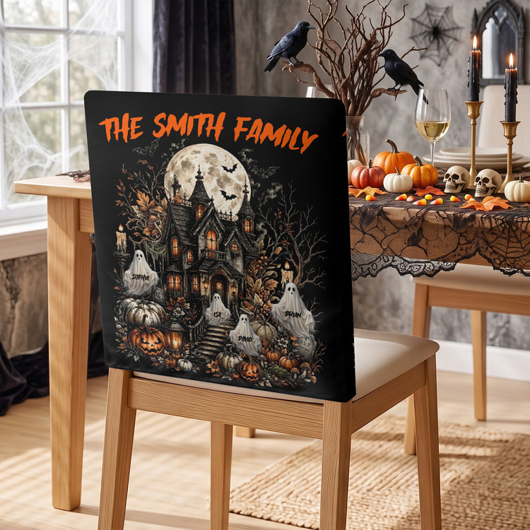 Family-Horror-Haunted-House-Personalized-Chair-Back-Cover-5