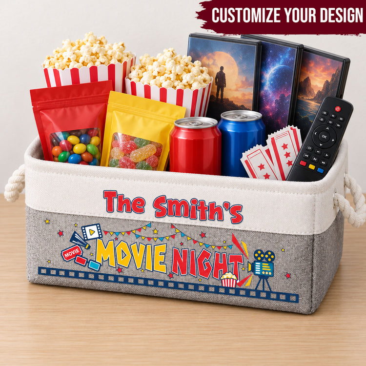 Family-Movie-Night-Gift-For-Family-Couple-Friends-Personalized-Storage-Basket-1