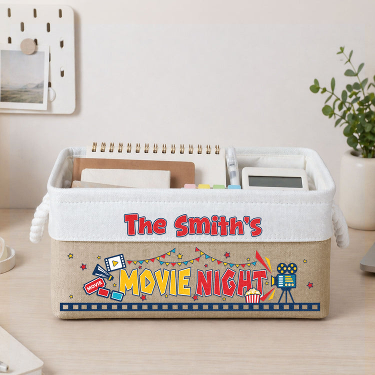 Family-Movie-Night-Gift-For-Family-Couple-Friends-Personalized-Storage-Basket-3