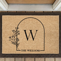 Family_Name_With_Floral_Personalized_Doormat_1