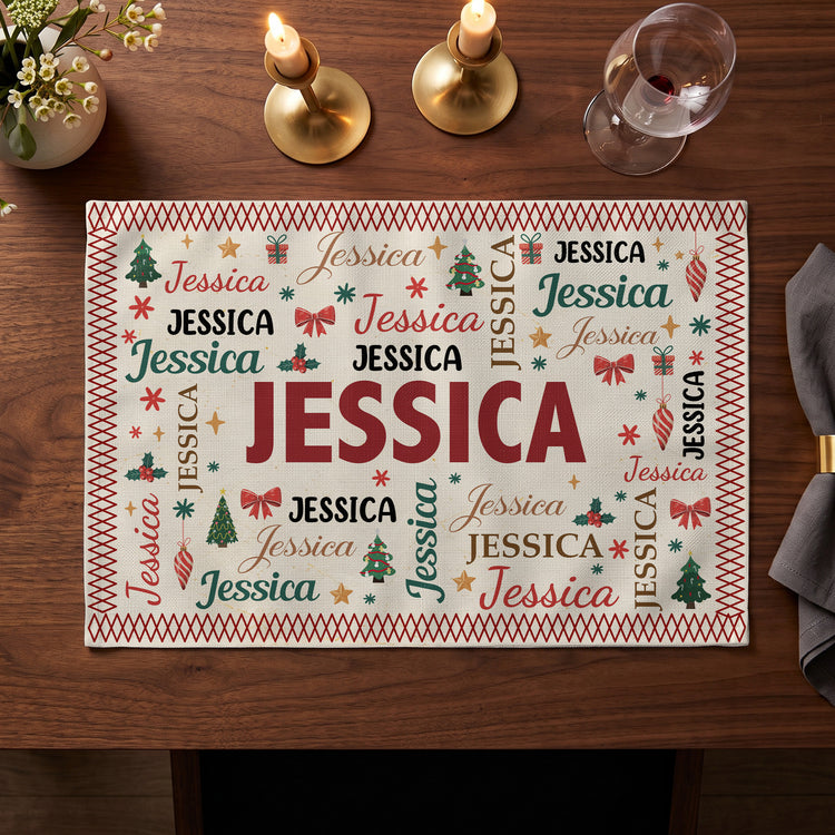 Family-Name-Word-Christmas-Theme-Personalized-Placemat-3