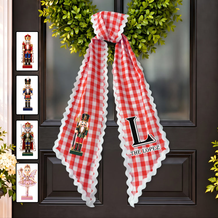 Family-Nutcracker-Theme-Christmas-Decor-Personalized-Wreath-Sash-1