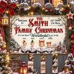 Farmhouse Christmas Vintage Style - Personalized Metal Sign