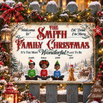 Farmhouse Christmas Vintage Style - Personalized Metal Sign