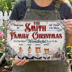 Farmhouse Christmas Vintage Style - Personalized Metal Sign