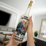 Father And Daughter A Bond That Can't Be Broken - Personalized Bottle Lamp