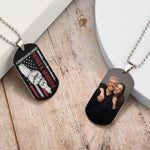 Father And Daughter #Unbreakablebond - Personalized Photo Dog Tag Necklace