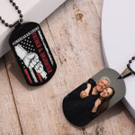 Father And Daughter #Unbreakablebond - Personalized Photo Dog Tag Necklace