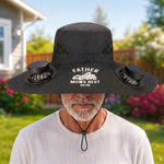 Father Mows Best Gift For Dad Grandpa - Personalized Solar Fan Hat
