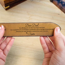 Father Of The Bride The First Man I Have Loved - Personalized Engraved Leather Belt