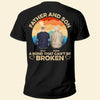 Father &amp; Son - A Bond That Can&#39;t Be Broken - Personalized Back Printed Shirt