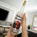 Father & Daughter A Bond That Can't Be Broken - Personalized Bottle Lamp