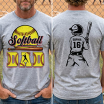 Father's Day Gifts For Softball Dad, Grandpa - Personalized Shirt