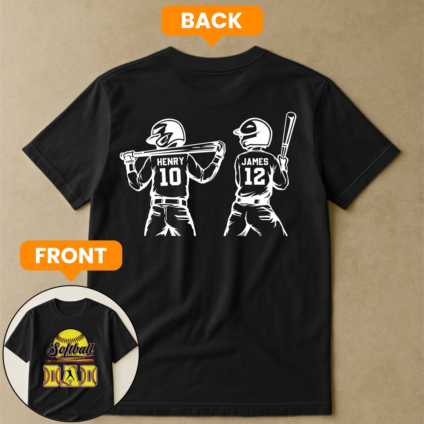 Father's Day Gifts For Softball Dad, Grandpa - Personalized Shirt