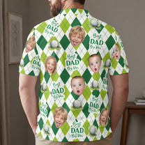 Father'S-Day-Gift,-Best-Dad-By-Par,-Argyle-Pattern-Personalized-Polo-Shirt-3