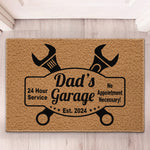Father'S-Day-Gift,Dad'S-Garage-For-Mechanic-Dad-,Dad-Workshop--Personalized-Doormat-1