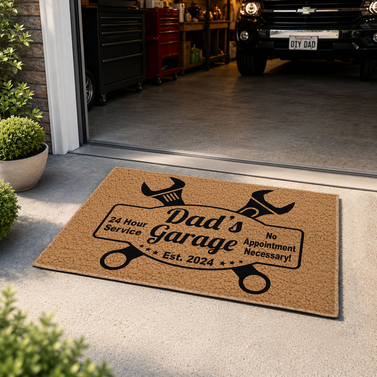 Father'S-Day-Gift,Dad'S-Garage-For-Mechanic-Dad-,Dad-Workshop--Personalized-Doormat-5