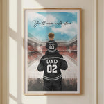 Father'S-Day-Gift-,-Daddy'S-Dream-Team-Gift-For-Hockey-Dad-Personalized-Poster-1
