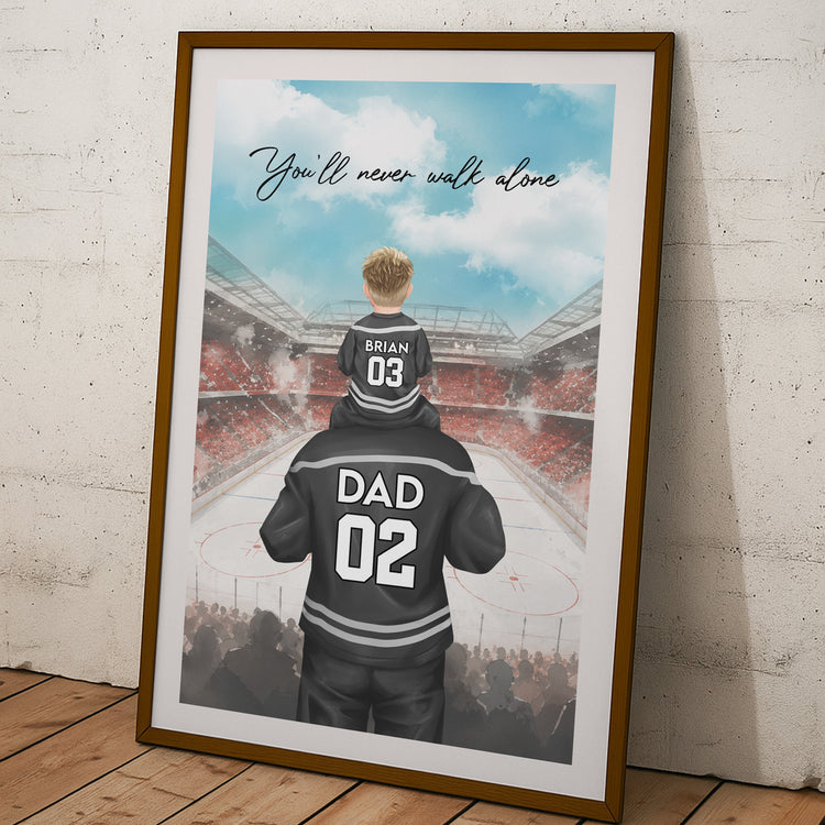 Father'S-Day-Gift-,-Daddy'S-Dream-Team-Gift-For-Hockey-Dad-Personalized-Poster-3
