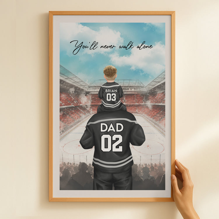 Father'S-Day-Gift-,-Daddy'S-Dream-Team-Gift-For-Hockey-Dad-Personalized-Poster-4