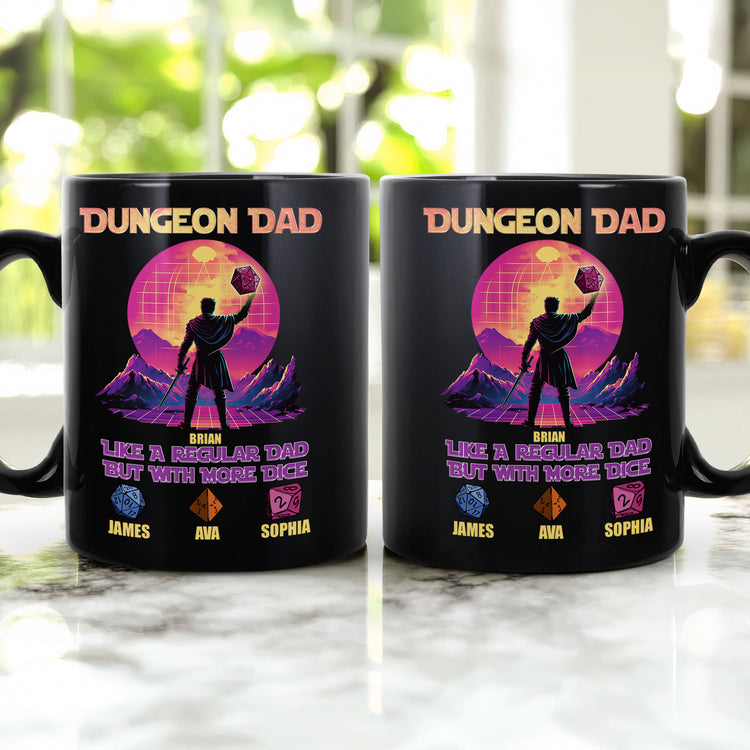 Father'S-Day-Gift-Dungeon-Dad-Like-A-Regular-Dad-With-More-Dice-Personalized-Mug-2