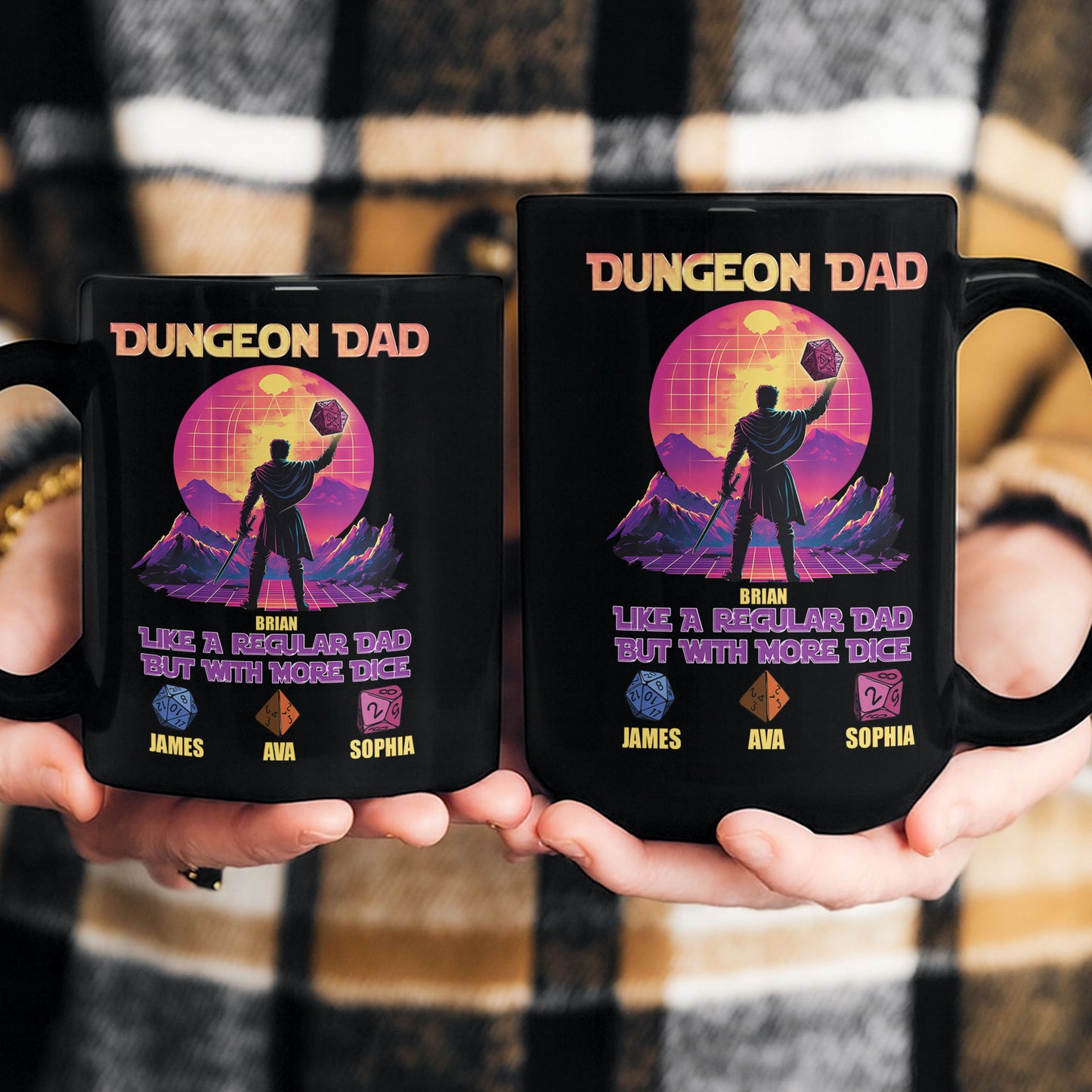 Father'S-Day-Gift-Dungeon-Dad-Like-A-Regular-Dad-With-More-Dice-Personalized-Mug-5