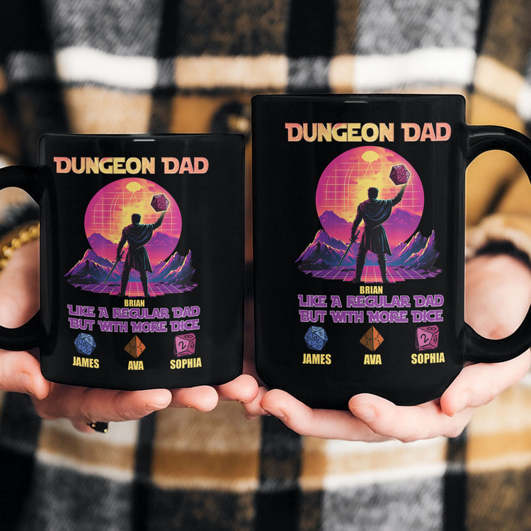 Father'S-Day-Gift-Dungeon-Dad-Like-A-Regular-Dad-With-More-Dice-Personalized-Mug-5