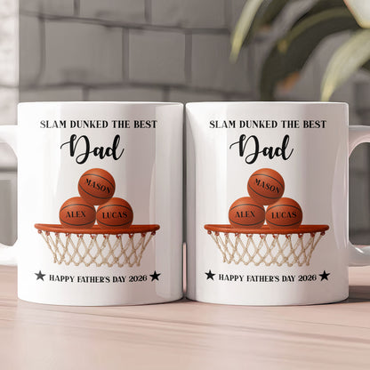 Father'S-Day-Gift-For-Basketball-Dad,-Slam-Dunked-The-Best-Dad-Personalized-Mug-2