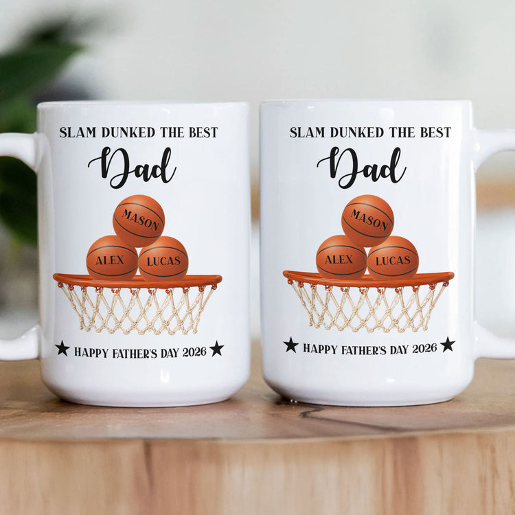 Father'S-Day-Gift-For-Basketball-Dad,-Slam-Dunked-The-Best-Dad-Personalized-Mug-3