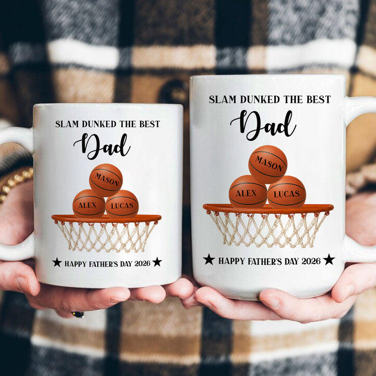 Father'S-Day-Gift-For-Basketball-Dad,-Slam-Dunked-The-Best-Dad-Personalized-Mug-4