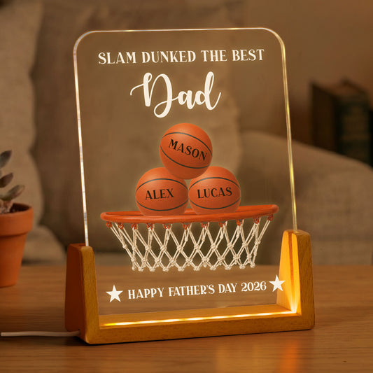 Father'S-Day-Gift-For-Basketball-Dad,Slam-Dunked-The-Best-Dad-Personalized-Night-Light-1