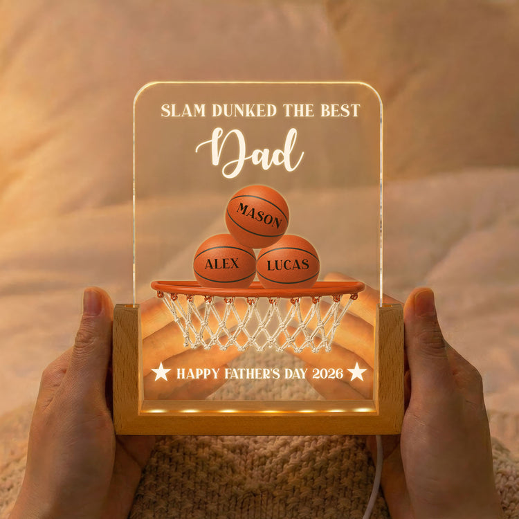 Father'S-Day-Gift-For-Basketball-Dad,Slam-Dunked-The-Best-Dad-Personalized-Night-Light-2
