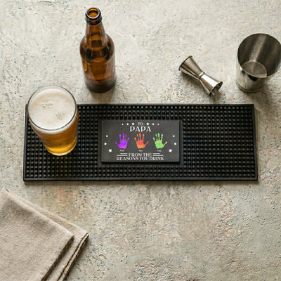 Father's Day Gift From From The Reasons You Drink - Personalized Bar Mat